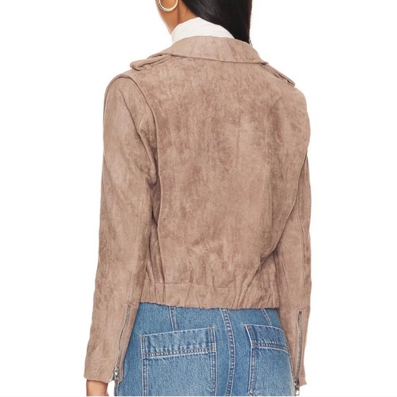 BLANKNYC x Revolve Suede Moto Jacket in Chance Of Rain NWT - Picture 3 of 9